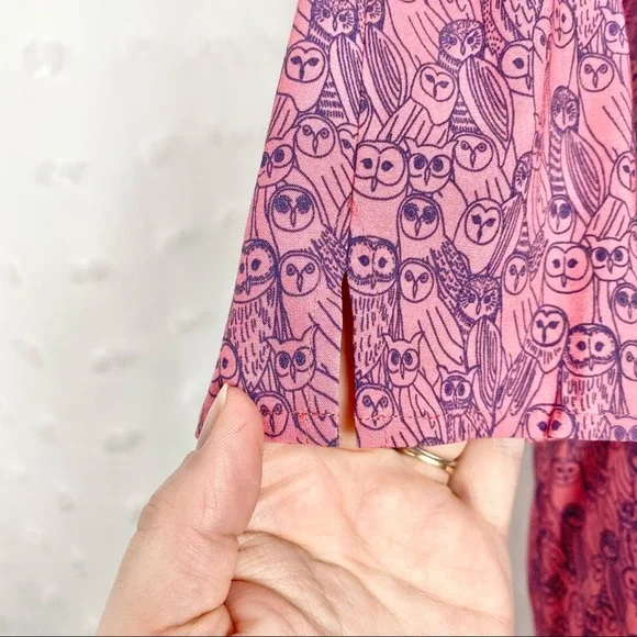 NWOT The Savile Row pink owl print shift dress 6 - Picture 4 of 11